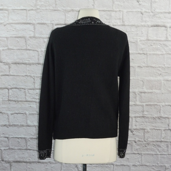 Vintage 50s Beaded Cardigan Sweater - Picture 5 of 6